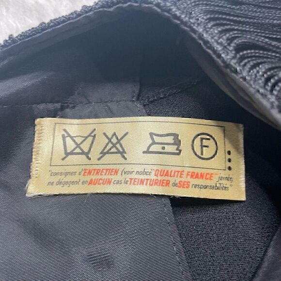 Paris France Fringe Top Black Size M Sleeveless Le Signe de Paris Made in France - Picture 5 of 9